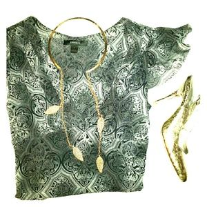 Express V-neck Dressy Top